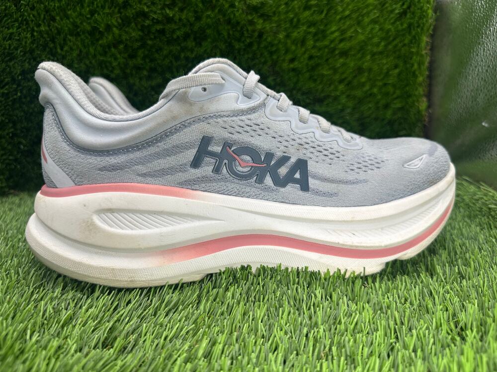 Hoka One One Bondi 9 1162012-MBLW Athletic Shoes Womens 8.5B Blue Knit Cushioned